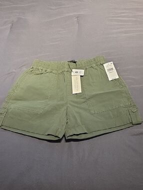 Sanctuary Olive Green Utility Drawstring Shorts